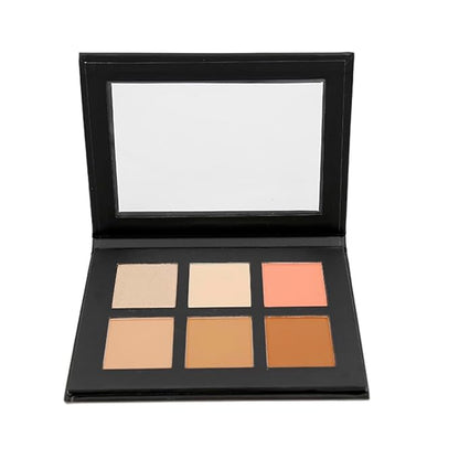 6 Color Contour Powder Kit Foundation Palette Contouring Makeup Kit Highlight Dramatically Sculpt Enhance Features (Medium)