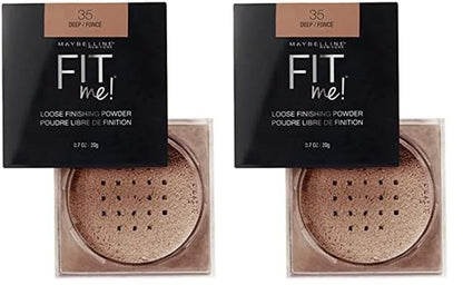 Maybelline Fit Me Loose Setting Powder, Face Powder Makeup & Finishing Powder, Deep, 1 Count (Pack of 2)