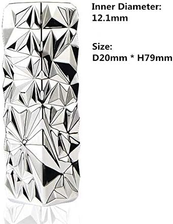 5 Packs 12.1mm Square Empty Lipstick Tubes Diamond Lip Balm Tube Container DIY Refillable Cosmetics Bottles with Magnetic Cap Beauty Packaging Bottle Holder Makeup Tool for Women Girl,Silver
