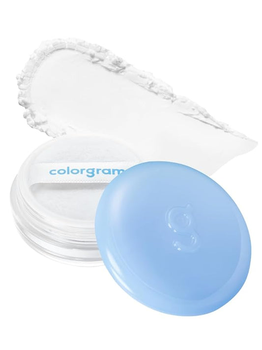 COLORGRAM Tintin Dory Blur Powder 0.14oz | Long-Lasting Pore-Perfecting Facial Setting Powder | Oil-Control Compact Powder for Smooth Matte Finish | Lightweight Silky Formula for Flawless Skin