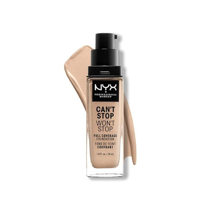 NYX PROFESSIONAL MAKEUP Can't Stop Won't Stop Foundation, 24h Full Coverage Matte Finish - Light Ivory