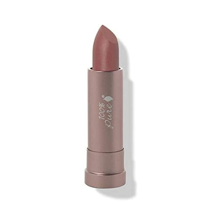 100% PURE Cocoa Butter Matte Lipstick Full Stay All Day Coverage, Lasting Moisturizing & Softening Natural Lip Color for All Skin Tones, Vegan Fruit Pigmented Sahara (Deep Neutral Nude) - 0.15 oz