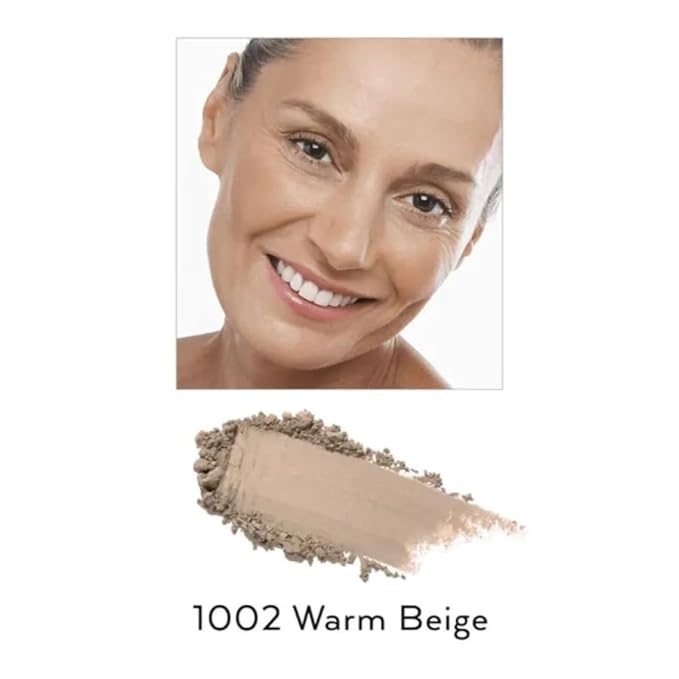 Emani Flawless Matte Powder Foundation Makeup for Sensitive Skin, Natural Mineral Foundation Compact with Buildable Coverage, Oil Control, Talc Free, Cruelty-Free & Vegan, Warm Beige