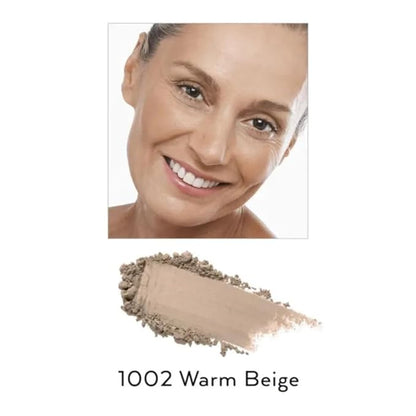 Emani Flawless Matte Powder Foundation Makeup for Sensitive Skin, Natural Mineral Foundation Compact with Buildable Coverage, Oil Control, Talc Free, Cruelty-Free & Vegan, Warm Beige