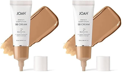 JOAH Beauty Perfect Complexion BB Cream with Hyaluronic Acid and Niaciminade,Korean Makeup with Medium Buildable Coverage,Evens Skin Tone Lightweight Semi Matte Finish Medium with Neutral Undertones