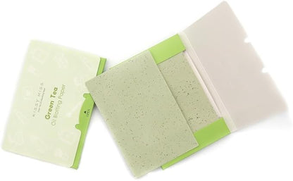 Kissy miss Green tea oil blotting sheets for face,500 sheets in 5 Pack,lift away excess oil,easy to slip into your purse, makeup bag, or even your pocket