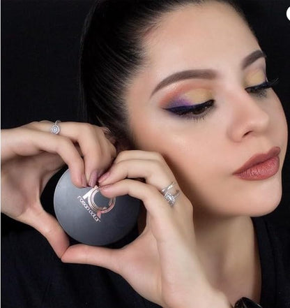 ioly's Beauty pressed powder foundation Compact with powder puff 0.49 OZ Makup fit me powder foundation Makeup full coverage foundation texture powder for men and woman