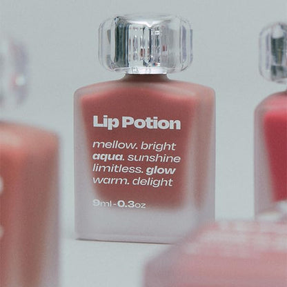 Lip Potion Aqua Glow No.4 Apple Drop | Hydrating, Non-Sticky Gloss with Sheer Radiance | 0.3 Oz