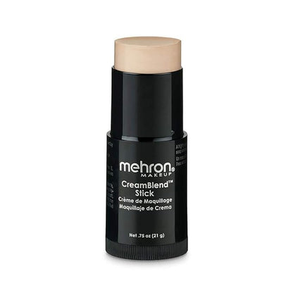 Mehron Makeup CreamBlend Stick | Face Paint, Body Paint, & Foundation Cream Makeup | Perfect for Halloween .75 oz (21 g) (Light 1)