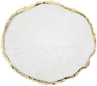1Pc White Resin Nail Art Palette Makeup Mixing Palette Gold Edge Nail Art Tool Gel Design Nail Art Makeup Mixing Tray DIY,Nail Art and Polish,Beauty and Personal Care,Foot, Hand and Nail Care