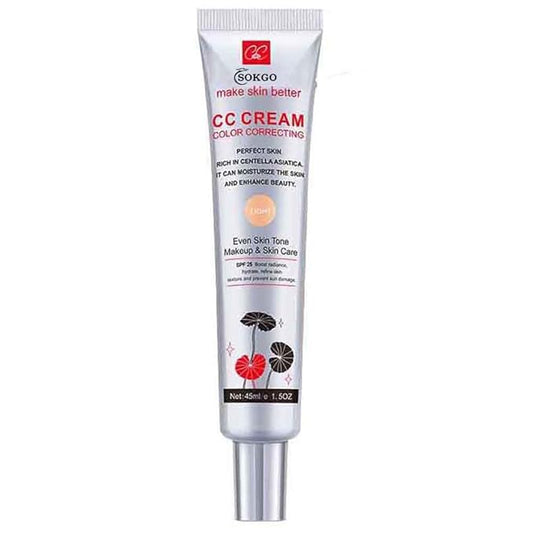 Color Correcting CC Cream with SPF 25, Coverage Lightweight Foundation, Hydrating Serum, Even Skin Tone Makeup and Skin Care, Boost Radiance, Refine Skin Texture, Avoid Sun Damage (LightLight, 1PCS)