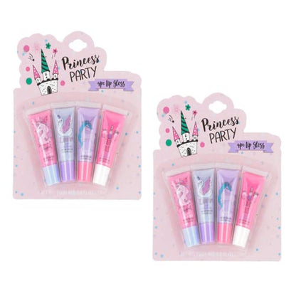 Expressions 8pc Lip Gloss Set - Flavored Lip Gloss Tubes, Non-Toxic & Kid-Friendly, Fruit Flavors, Valentine's Day Gifts for Kids