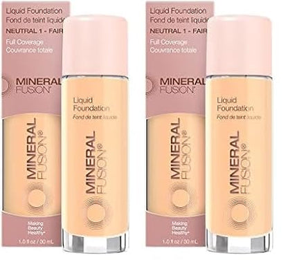 Mineral Fusion Liquid Foundation, Neutral 1, 1 Ounce (Packaging May Vary) (Pack of 2)