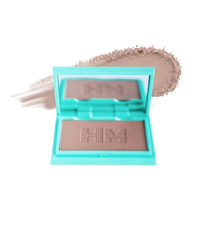 Travel Size Pressed Powder - Haute Minute Makeup Complexion Perfection Mini Powder - Perfect For Travel or Your Purse! (Neutral Dark)