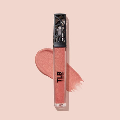 The Lip Bar Vegan Non-Sticky Lip Gloss, with Hydrating Shea Butter for a Lightweight, High Shine Finish, Baddie - Shimmer Pink