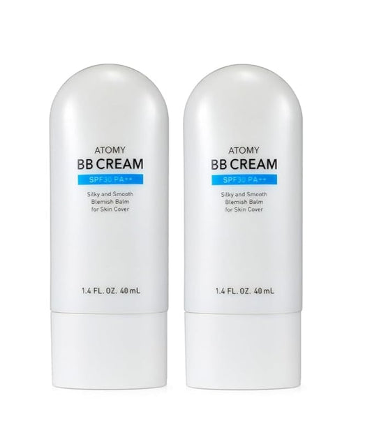 A.t.o.m.y BB Cream SPF 30 PA++ – Radiant Coverage with Hydrating & Anti-Aging Benefits | Lightweight Korean Beauty Balm (1.35 fl oz) x 2pcs