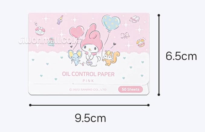 MyMelody's Facial Oil Blotting Paper 150 Sheets - Officially Licensed - Packaged in Portable Casing