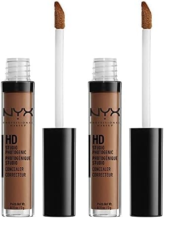 NYX PROFESSIONAL MAKEUP HD Studio Photogenic Concealer Wand, Medium Coverage - Deep Rich (Pack of 2)