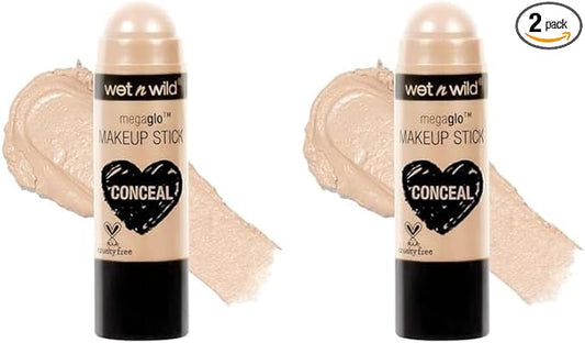 Wet n Wild MegaGlo Makeup Stick Conceal and Contour Neutral Follow Your Bisque,1 Ounce,807 (Pack of 2)