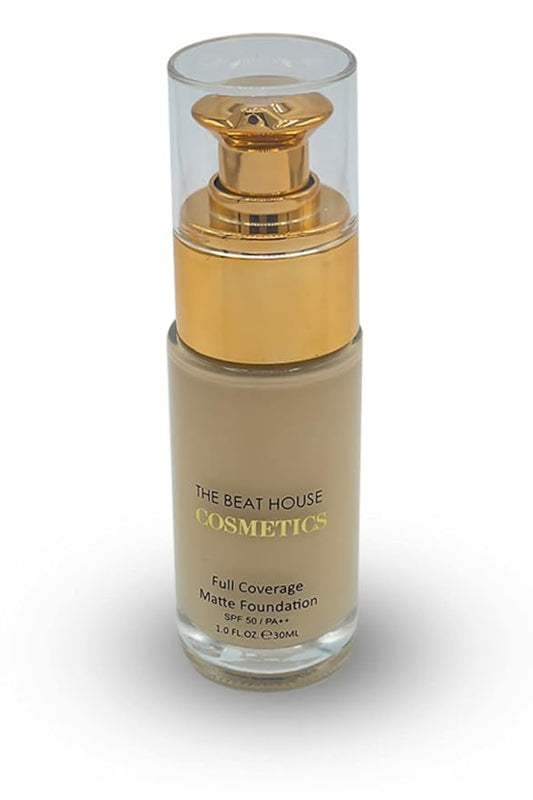Full Coverage Matte Foundation (Pearl) | SPF 50/ PA ++ | Cruelty Free | Medium to Full Coverage | Smooth Finish | All Day Stay |