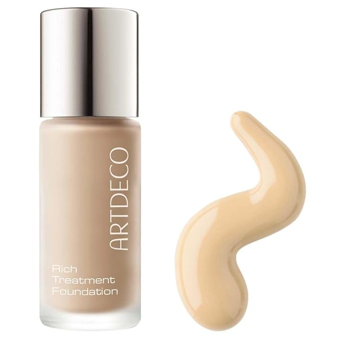 ARTDECO Rich Treatment Foundation - Creamy Honey N°17 - Conceals Imperfections & Creates Flawless Complexion - Long-Lasting - Even & Velvety-Smooth Finish - Water-Resistant - Vegan Makeup - 0.67 Fl Oz