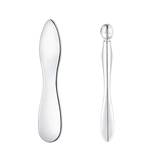 KOOBA Eye Cream Applicator and Cosmetic Cream Spatulas Spoon Reusable Roller Massager Tool Facial Wand Stick Skincare Accessories