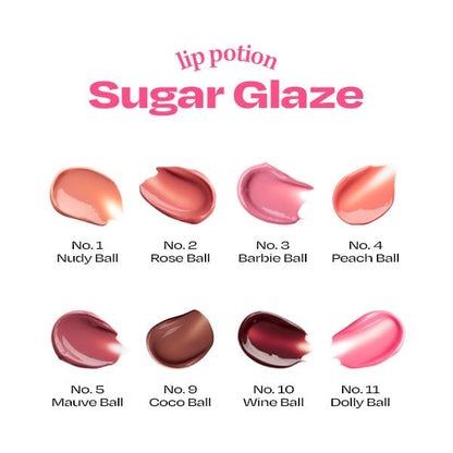 Lip Potion Sugar Glaze No.4 Peach Ball + Steaming Milk | Gloss Tint & Primer Set