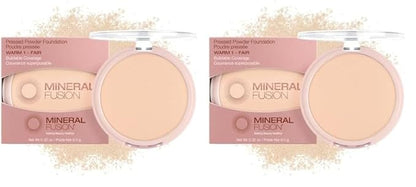 Mineral Fusion Pressed Powder Foundation, Warm 1-0.32oz ea (Pack of 2)