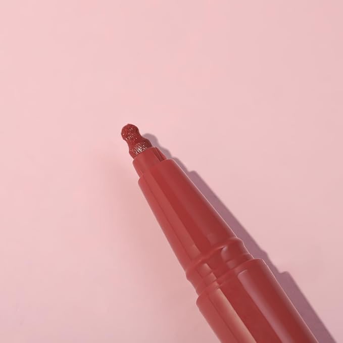 YOUNG VISION Gourd-Shaped Precision Liquid Lipstick & Lipliner - Nude Matte Perfection