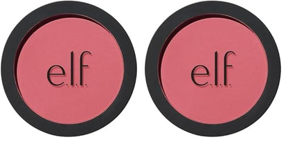 e.l.f. Primer-Infused Matte Blush, Long-Lasting, Lightweight & Buildable Powder Blush, Delivers A Matte Finish, Vegan & Cruelty-Free, Always Tempting (Pack of 2)