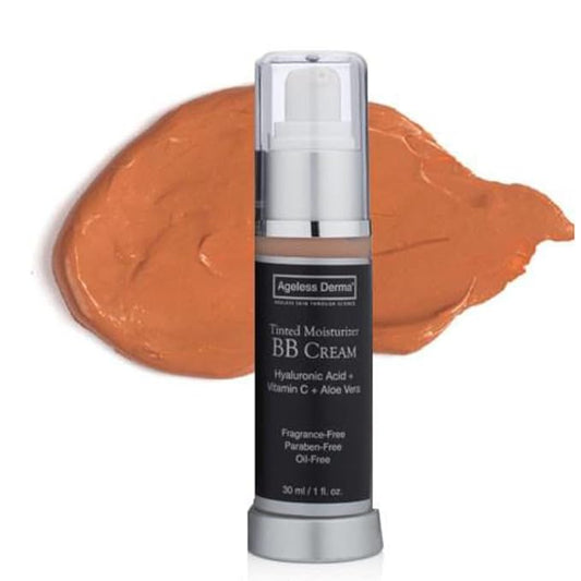 BB Cream Tinted Moisturizer Foundation with Hyaluronic Acid and Vitamin C. Made in USA