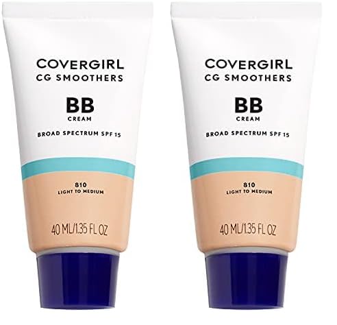 COVERGIRL Smoothers Lightweight BB Cream, 1 Tube (1.35 Ounce), Light to Medium 810 Skin Tones, Hydrating BB Cream with SPF 21 Sun Protection (Packaging May Vary) (Pack of 2)