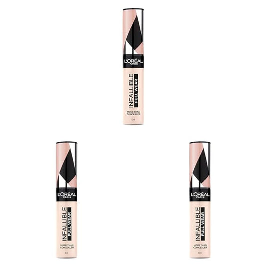 L’Oréal Paris Makeup Infallible Full Wear Waterproof Matte Concealer, Porcelain (Pack of 3)