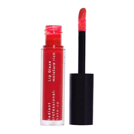 Radiant Professional Lip Glaze (15 Shades) - Ultra-Glossy, Moisturizing & Long-Lasting Hydration - High Shine Finish - Vegan Lip Glaze for Soft, Nourished Lips - Non-Sticky - (12- FLAME)