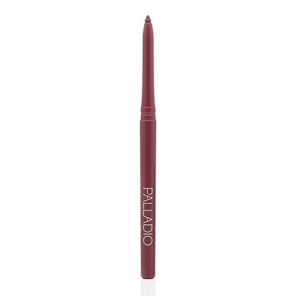 Palladio, Retractable Waterproof Lip Liner High Pigmented and Creamy Color Slim Twist Up Smudge Proof Formula with Long Lasting All Day Wear No Sharpener Required, Plum