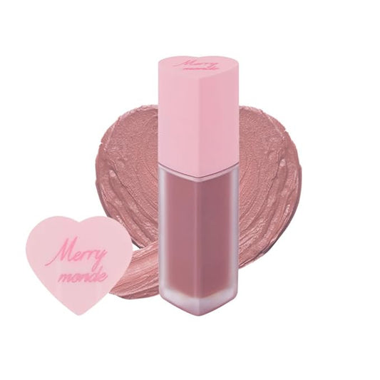 Cherry Heart Mega Tint – High-Pigment, Smudge-Proof Korean Lip Tint for All-Day Wear (01 Mute Cherry, 1 Count)