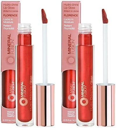 Mineral Fusion Hydro-Shine Lip Gloss, Florence, 0.15 Ounces (Pack of 2)