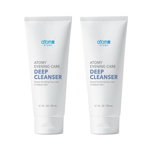 A.t.o.m.y Evening Care Deep Cleanser - 5.1oz(150ml) x 2 pack, Facial Foam, Face Wash