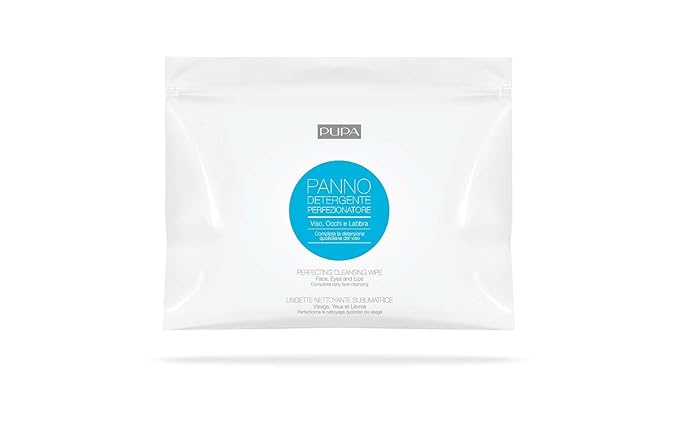 PUPA Milano Perfecting Cleansing Wipe - Soft Flannel That Eliminates All Traces Of Makeup - Removes Excess Sebum And Treatment Residues - Made With PVA Fabric - Suitable For All Skin Types - 1 Pc