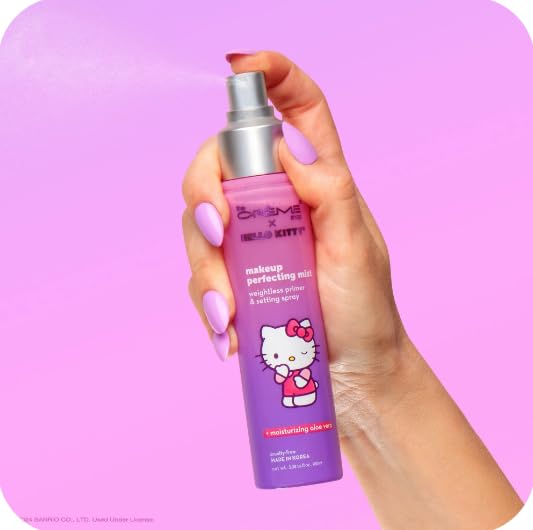 THE CRÈME SHOP X Hello Kitty(Purple) Makeup Perfecting Mist, Clear