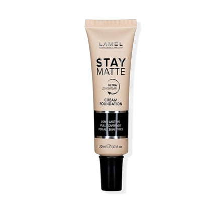 Foundation Stay Matte - Full Coverage Foundation - Long-Lasting & Waterpoof - Dewy & Flawless Finish - For All Skin Type - Organic & Oil-Free, 403-1.01fl.oz (Ivory)