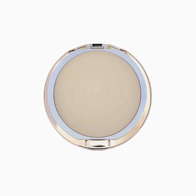 Emani Flawless Matte Powder Foundation Makeup for Sensitive Skin, Natural Mineral Foundation Compact with Buildable Coverage, Oil Control, Talc Free, Cruelty-Free & Vegan, Ginger