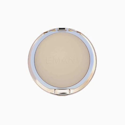 Emani Flawless Matte Powder Foundation Makeup for Sensitive Skin, Natural Mineral Foundation Compact with Buildable Coverage, Oil Control, Talc Free, Cruelty-Free & Vegan, Ginger