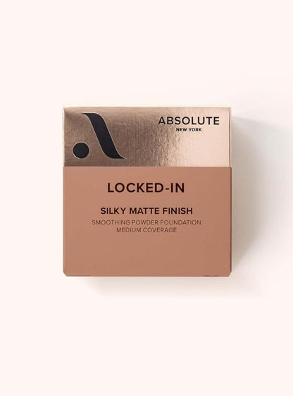 Absolute New York Locked-in Powder Foundation, Women Make-up Cosmetic Accessories, Long-Lasting Formula (MFLN09 Neutral Bronze, 2.4 oz)
