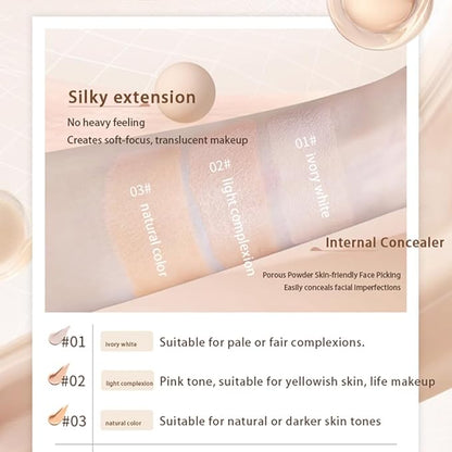 LAMUSELAND Matte Liquid Foundation Makeup, Full Coverage Lightweight Long-lasting Flawless Foundation Concealer Makeup for All Skin (02, M)