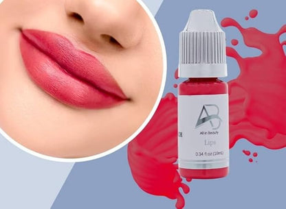 All in Beauty Professional Lip Pigment, Pigments for Permanent Make-Up, Lip Blushing Pigments for Permanent Lip Color, Vegan to Enhance Lips Color (Sweet Pink)