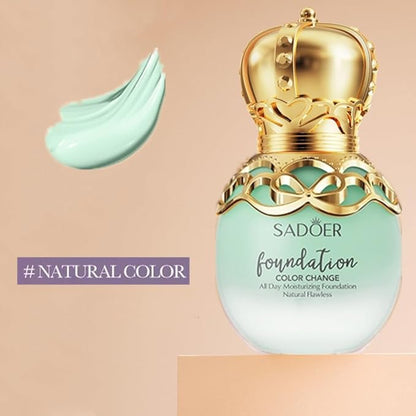 Patrician Color-Changing, Foundation, Long-Lasting High Coverage Lightweight Flawless Finish Makeup for All Skin Types, Ivory Tone, 30ml