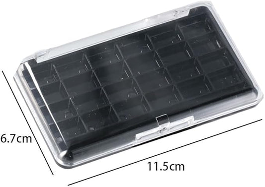 2Pcs Empty Makeup Palette 24 Grids Eyeshadow Palette Refillable Makeup Case Lipstick Container for Lipstick Eyeshadow Blusher Cosmetics