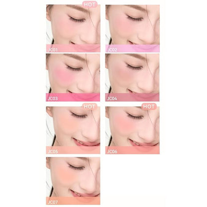 1 PC Liquid Blush with Sponge Head, Matte Nude Pink Orange Makeup Blusher Cream, Liquid Blusher (5ml)