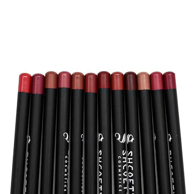 12 Colors Matte Lip Liner Set Long Lasting Waterproof Lip Liner Pencil Matte Velvet Lipstick Set Natural Soft High Pigmented Lip Makeup